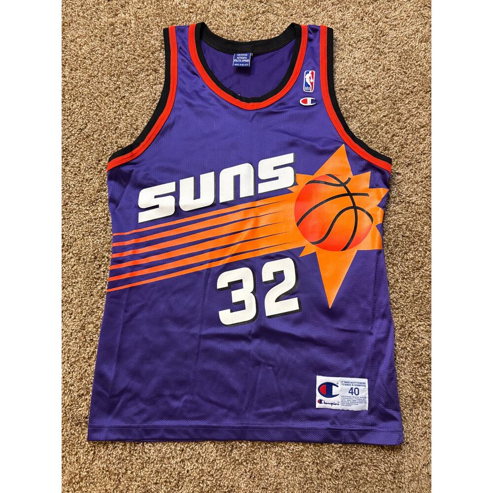 Vintage Champion Phoenix Suns Jason Kidd Jersey Mens Size 40 Medium No Cracks
